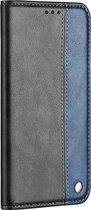 Apple iPhone 12 Pro Hoesje - Mobigear - Split Tone Serie - Kunstlederen Bookcase - Zwart / Blauw - Hoesje Geschikt Voor Apple iPhone 12 Pro