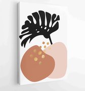 Botanical and gold abstract wall arts vector collection. 4 - Moderne schilderijen – Vertical – 1876883182 - 80*60 Vertical