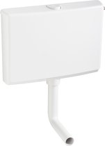 Bol.com Wisa 500 laaghangend reservoir single flush 6/9 liter instelbaar wit aanbieding