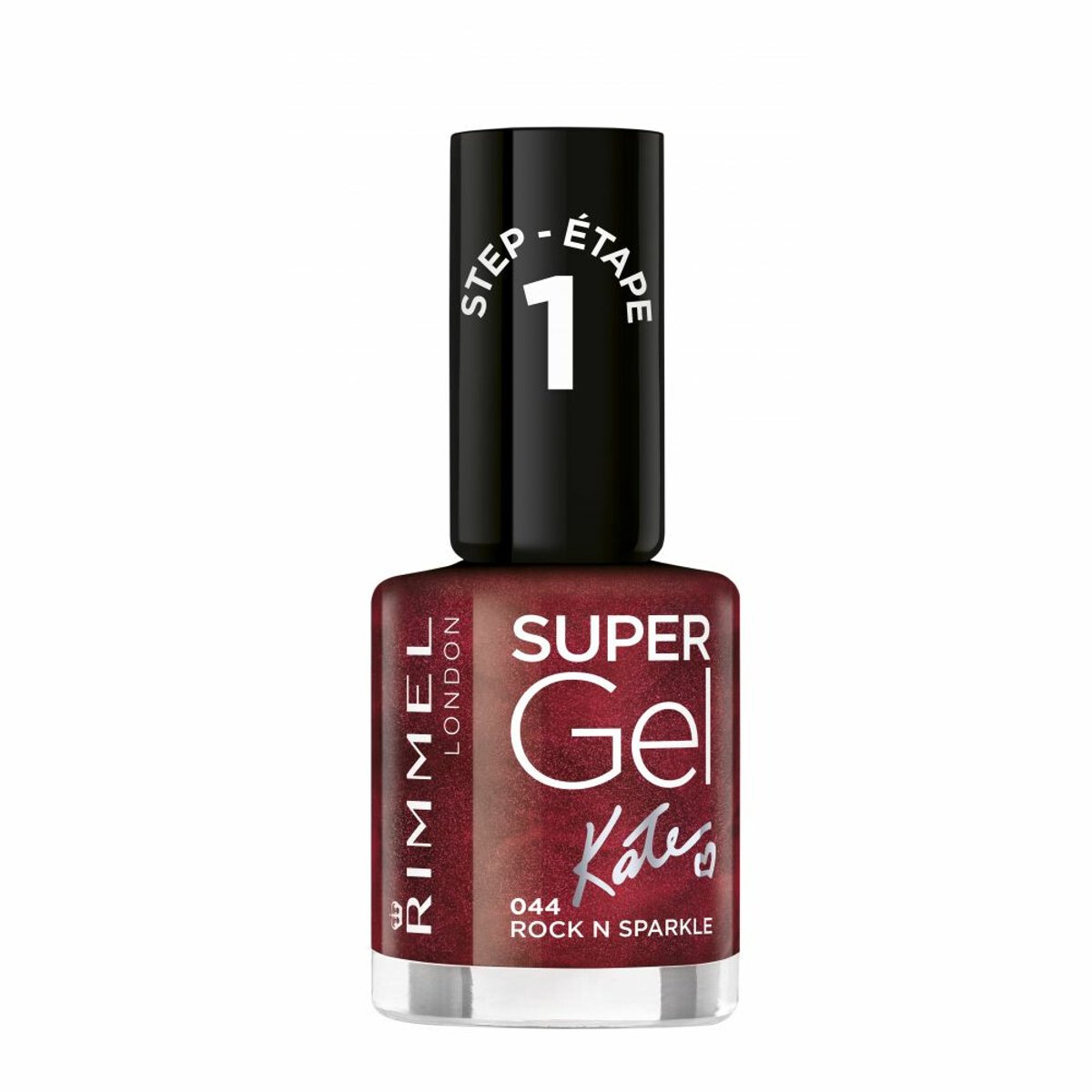 Rimmel London SuperGel Nagellak - 044 Rock N Sparkle - Rood