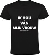 Ik hou er van als mijn vrouw Vodka voor mij haalt Heren t-shirt | wodka | valentijnsdag | bruiloft | huwelijk | liefde | vrijgezel | Zwart