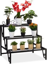 plantenstandaard metaal - 3 etages - binnen - buiten - 69 x 70 x 60 cm - metaal