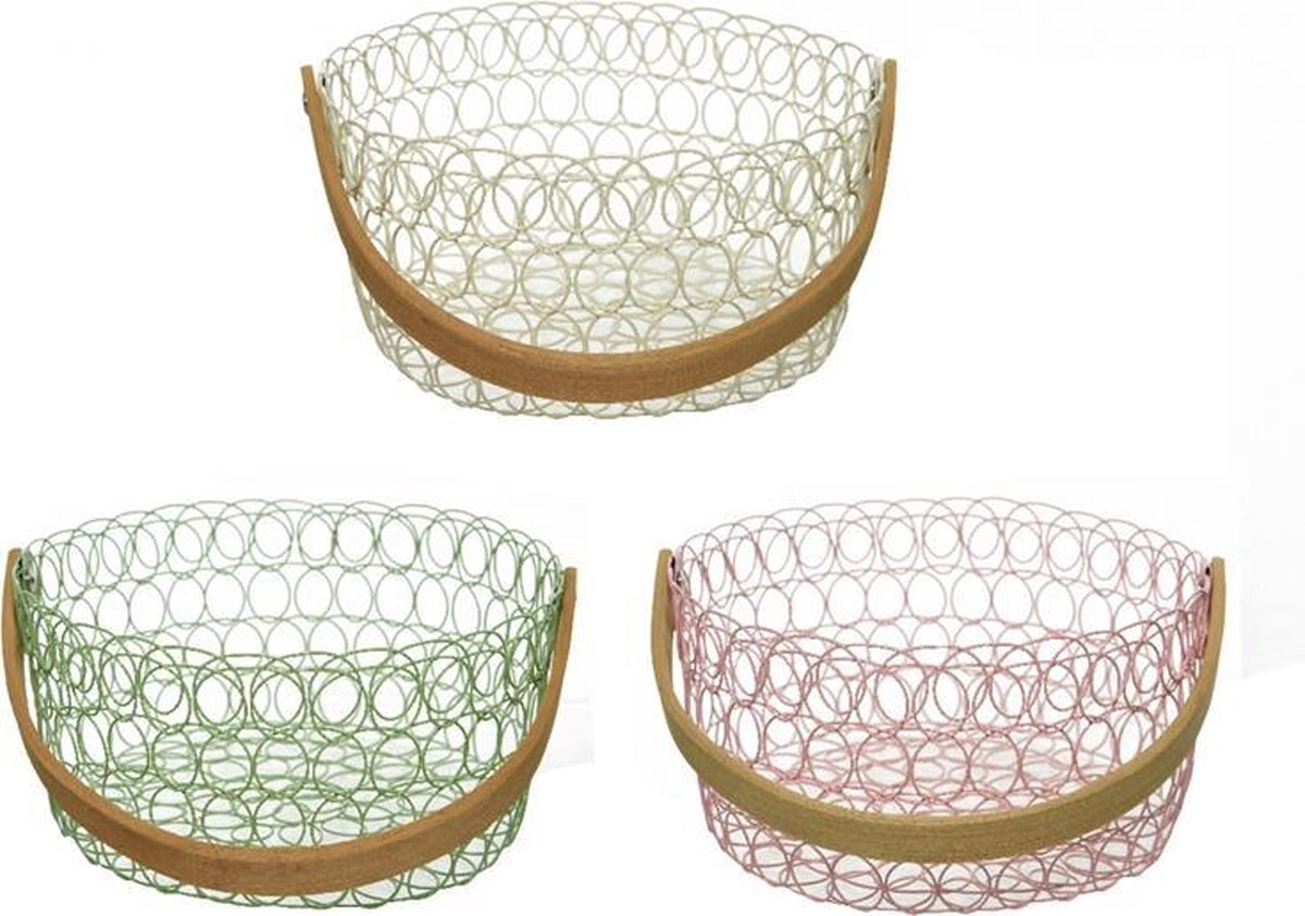 Decoratieve Mand Decoris Metaal (20 x 10 cm)