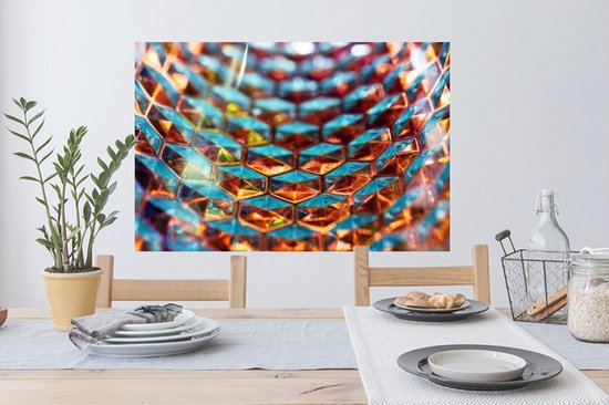 Stickers muraux - Film Autocollant - Nid d'Abeille en Verres - 90x60 cm - Film Adhésif - Stickers muraux Muraux Chambre d'Enfant - Papier Peint Auto Adhésif