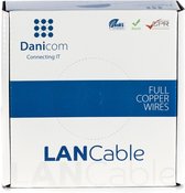 DANICOM CAT5E UTP 50 meter internetkabel op rol stug - LSZH (Eca) - netwerkkabel