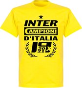 Inter Milan Kampioens T-Shirt 2021 - Geel - L