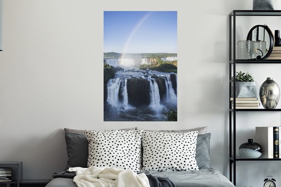 Stickers muraux - Film autocollant - Arc-en-ciel sur les chutes d'Iguaçu au Brésil - 60x90 cm - Film adhésif - Stickers muraux Chambre d'enfant - Papier peint autocollant - Papier peint autocollant - Film autocollant