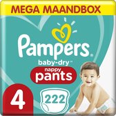 Pampers - Baby Dry Pants - Maat 4 - Mega Maandbox - 222 luierbroekjes