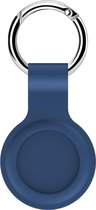 By Qubix - AirTag case shock series - siliconen sleutelhanger met ring - donkerblauw