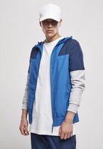 Urban Classics Trainings jacket -4XL- Zip Away Blauw/Grijs