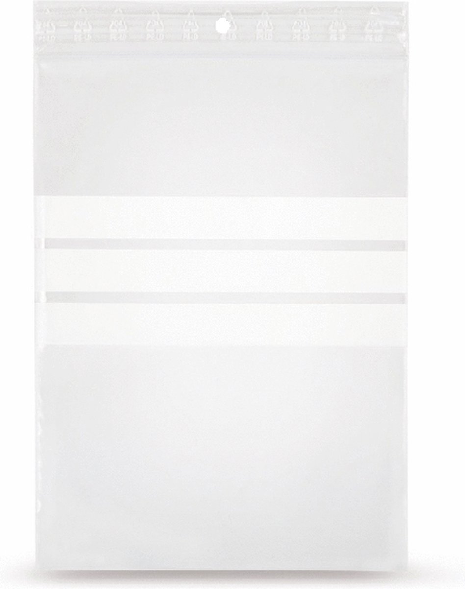 Specipack Gripzakje 160 x 250 mm met schrijfvlak en druksluiting doos 1000 stuks