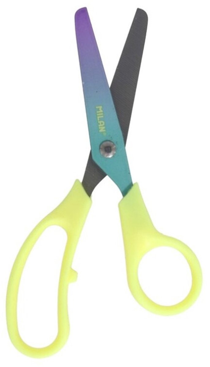 Milan Schaar Basic Sunset 13,4 Cm Staal Fluorgeel