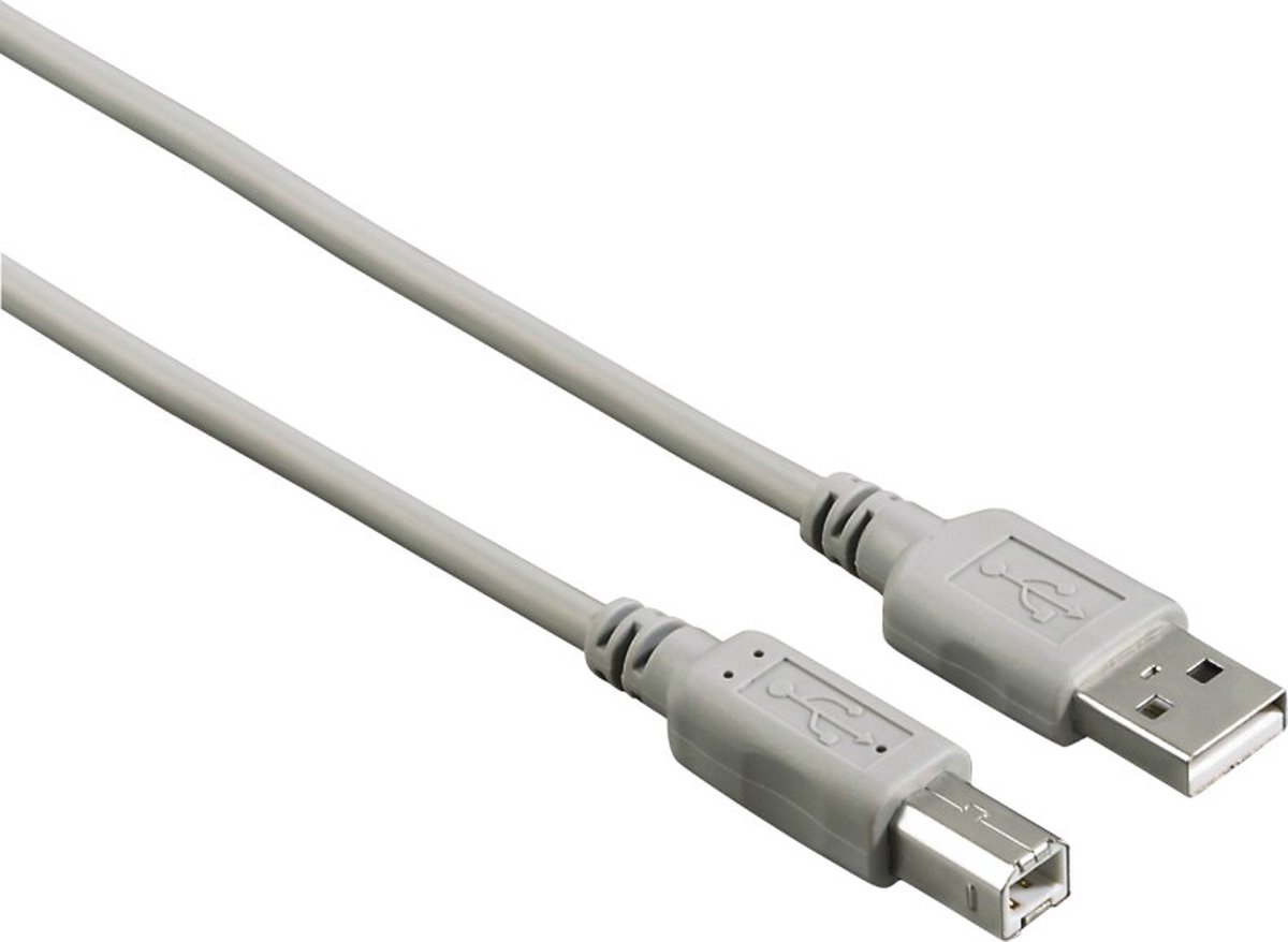 Hama USB 2.0 verbindingskabel type A/B 1,5 meter per 25 stuks Kabel Grijs