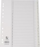 Q-Connect tabbladen set 1-31, met indexblad, ft A4, wit