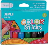 Apli Kids verf colour sticks, blister de 6 stuks