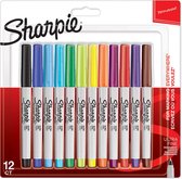 Sharpie Permanent Markers - Ultra Fijne Punt - Kleuren - 12 stuks