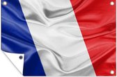 Muurdecoratie De golvende vlag van Frankrijk - 180x120 cm - Tuinposter - Tuindoek - Buitenposter
