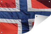 Muurdecoratie De Noorse vlag - 180x120 cm - Tuinposter - Tuindoek - Buitenposter