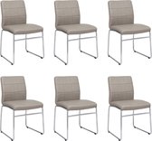 Medina Eetkamerstoelen 6 st kunstleer cappuccino