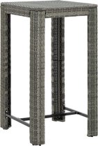 Medina Tuinbartafel 60,5x60,5x110,5 cm poly rattan grijs