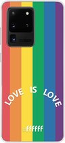 6F hoesje - geschikt voor Samsung Galaxy S20 Ultra -  Transparant TPU Case - #LGBT - Love Is Love #ffffff
