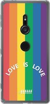 6F hoesje - geschikt voor Sony Xperia XZ2 -  Transparant TPU Case - #LGBT - Love Is Love #ffffff