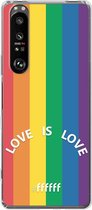 6F hoesje - geschikt voor Sony Xperia 1 III -  Transparant TPU Case - #LGBT - Love Is Love #ffffff