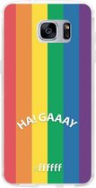 6F hoesje - geschikt voor Samsung Galaxy S7 -  Transparant TPU Case - #LGBT - Ha! Gaaay #ffffff