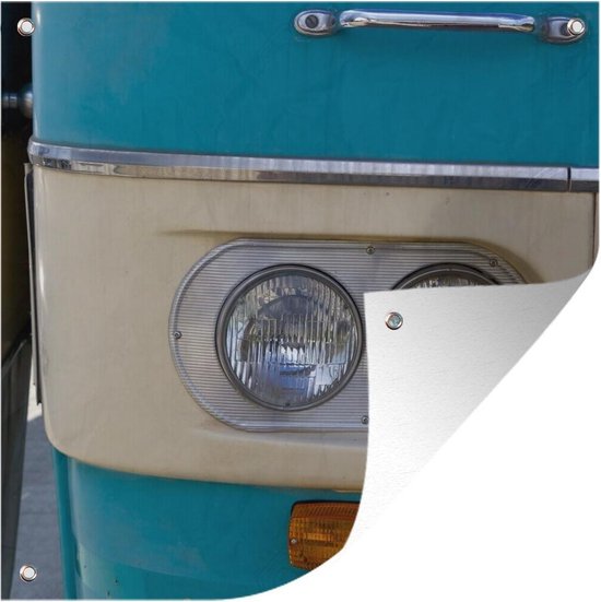 Tuinposters Bus - Auto - Koplamp - 50x50 cm - Tuindoek - Buitenposter