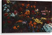 Canvas  - Gekleurde Bloemen  - 90x60cm Foto op Canvas Schilderij (Wanddecoratie op Canvas)