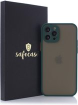 SafeCase® iPhone 12 Pro Max Hoesje Groen - Inclusief camerabescherming schokbestendig + Gratis Glass Schermbeschermer