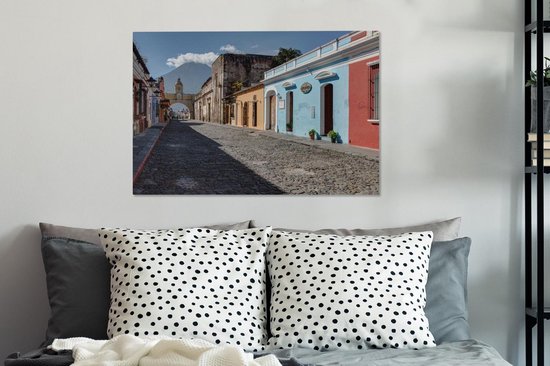 Les rues colorées de Guatemala City en Amérique Toile 90x60 cm - Tirage photo sur toile (Décoration murale salon / chambre)