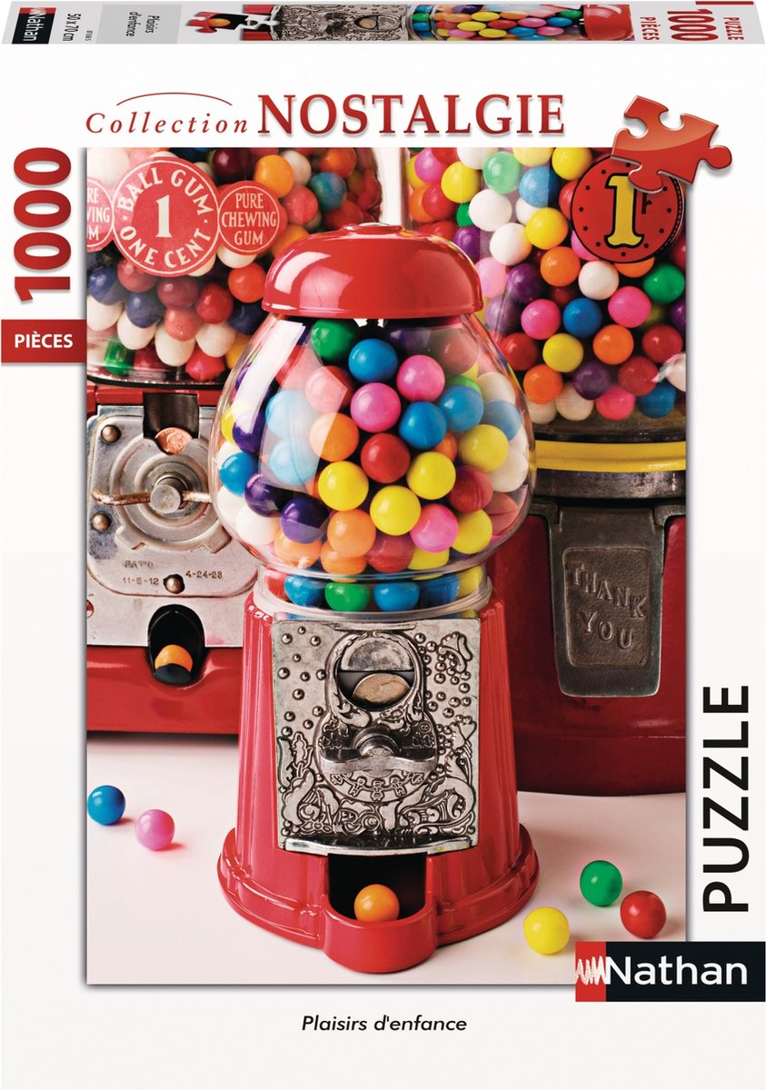 Nathan puzzel Plaisirs d'Enfance - 1000 stukjes legpuzzel.
