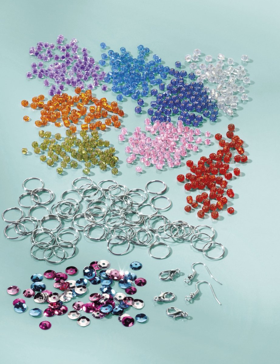 Totum Bling Rings armbandjes maken creatief speelgoed meisjes 1000+ kralen en ringetjes knutselen sieradenset - cadeautip — afbeelding 11