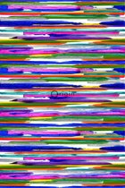 Origin fotobehang painting stripes paars, roze, blauw, geel en groen - 357204 - 186 cm x 2,79 m