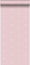 ESTAhome behang grafisch motief roze - 139069 - 0.53 x 10.05 m