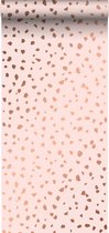 ESTAhome behang terrazzo zacht roze en roségoud - 139199 - 0.53 x 10.05 m