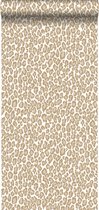 ESTAhome behang panterprint donker beige - 139151 - 0.53 x 10.05 m