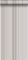 Origin behang strepen taupe en grijs - 346225 - 53 cm x 10,05 m