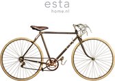 ESTAhome fotobehang oude fiets wit, bruin en beige - 158807 - 232.5 cm x 2.79 m