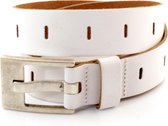 Kidzzbelts Jongenskinderriem Jeans 1684 - Wit  - 65 cm