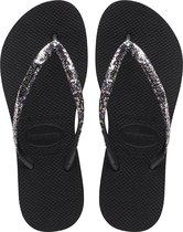 Havaianas Slim Flatform Glitter Zwart
