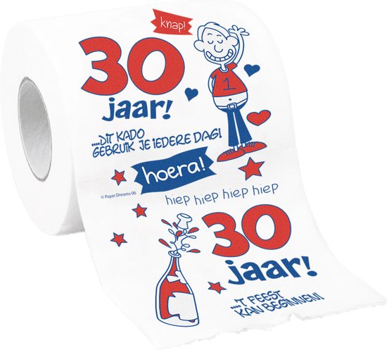 Paperdreams - Toiletpapier - 30 Jaar - Man