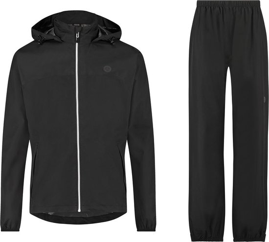 AGU GO Regenpak Essential Unisex - Zwart - L - Dames & Heren - Waterdicht & Ademend