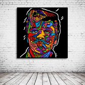 Pop Art Elvis Presley Poster in lijst - 90 x 90 cm en 2 cm dik - Fotopapier Mat 180 gr Framed - Popart Wanddecoratie inclusief lijst