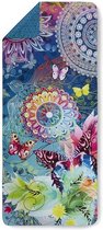 Lichtgewicht Reishanddoek - Sporthanddoek - Strandlaken - 3 in 1 - 75x180cm - 100% Zacht Polyvelvet - Multicolor Vlinders