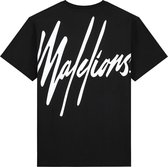 Malelions Men Oversized Signature T-Shirt - Black/White