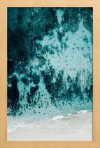 JUNIQE - Poster in houten lijst Beach Patterns -20x30 /Grijs &