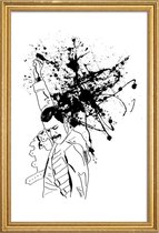 JUNIQE - Poster met houten lijst Freddie -30x45 /Wit & Zwart
