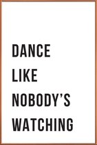 JUNIQE - Poster met kunststof lijst Dance - White -40x60 /Wit & Zwart